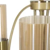 Plafonnier 3 lumières métal doré et verre