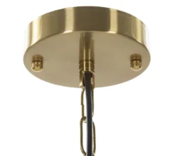 Plafonnier 3 lumières métal doré et verre