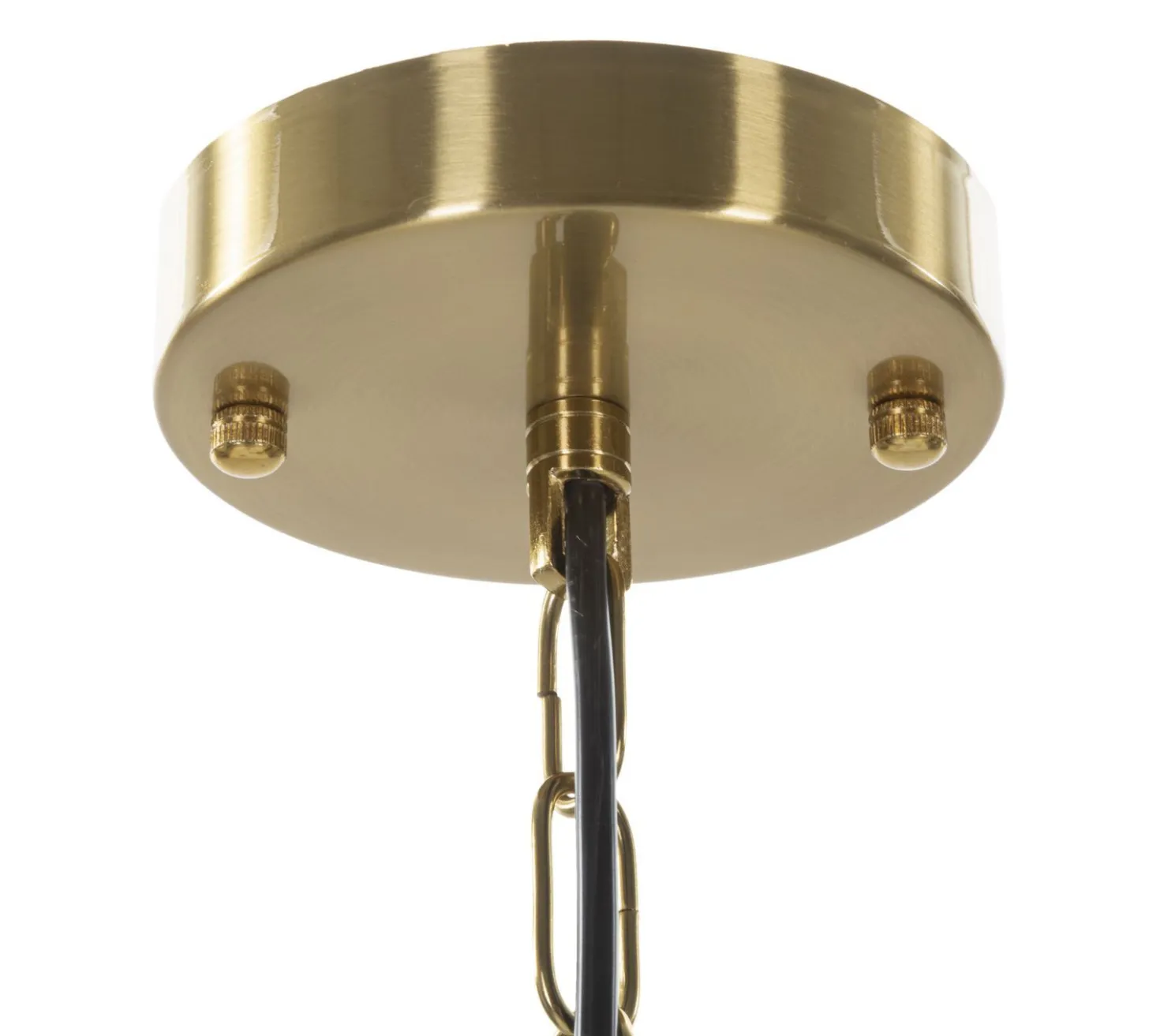 Plafonnier 3 lumières métal doré et verre