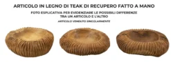Plateau sculpté Garit Teck recyclé Marron