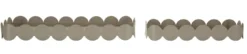 Plateaux rectangulaires en métal gris colombe bord ondulé set de 2
