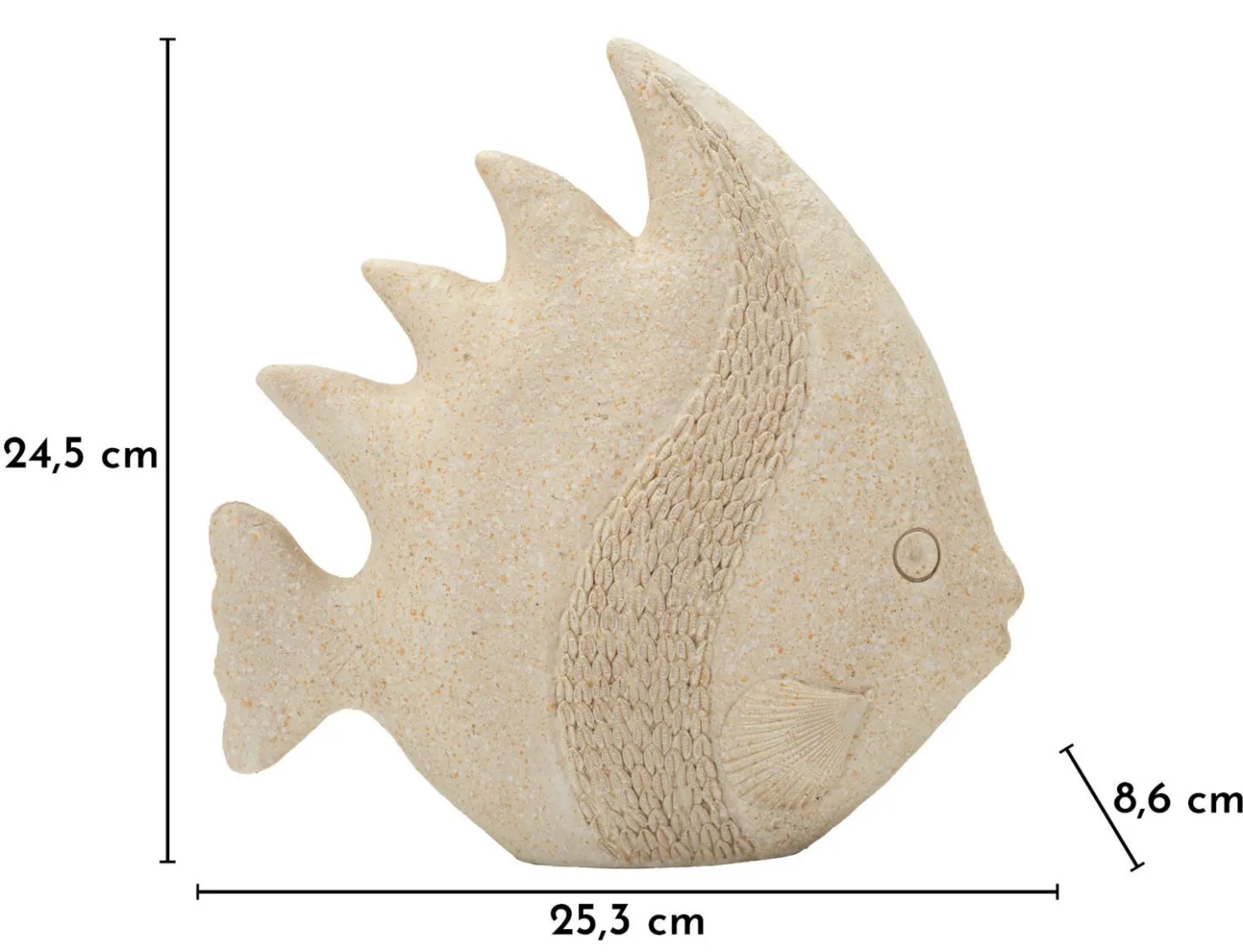 Poisson sculpté effet sable
