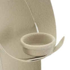 Porte-bougie design angélique en métal couleur Beige