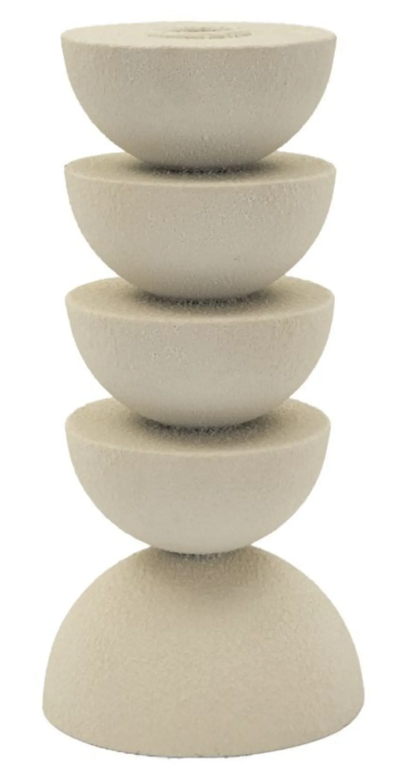 Porte-bougie Dune en céramique Beige