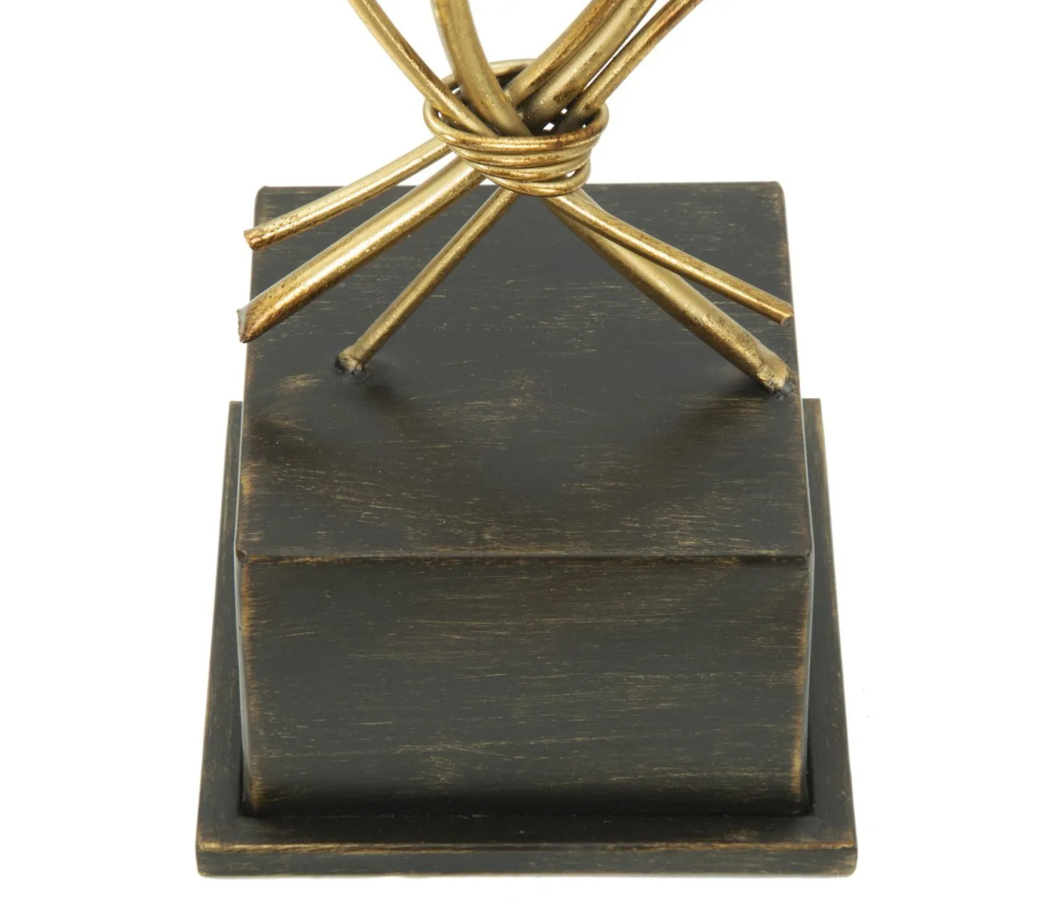Porte-bougie Glam Iris Doré et base Noir