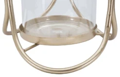 Porte-bougie Glox Métal Doré Verre Transparent