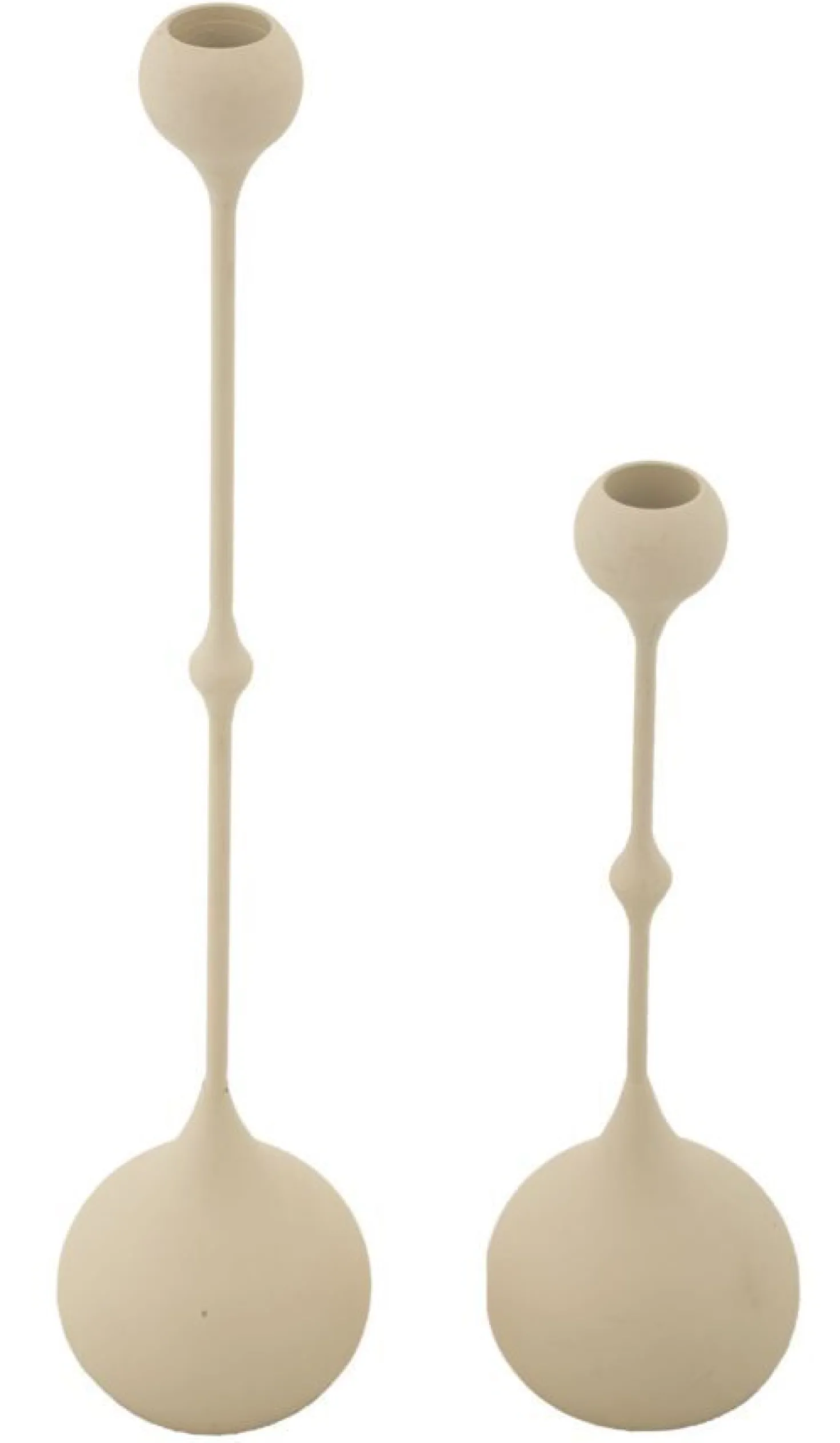 Porte-bougie Slimmy Crème set de 2 pièces