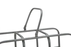 Porte-bouteilles 9 trous métal gris foncé avec poignée