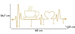 Porte-manteau mural Petit Déjeuner Doré