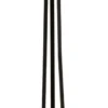 Porte-manteau X design minimaliste bois Noir et accents Orange