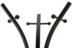 Porte-manteau X design minimaliste bois Noir et accents Orange