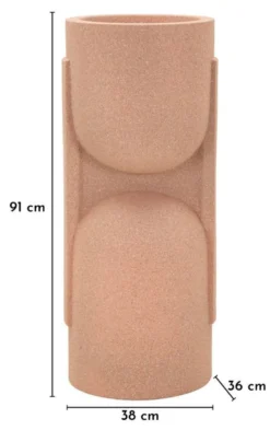 Porte-vase d'extérieur design futuriste en matériau Rose
