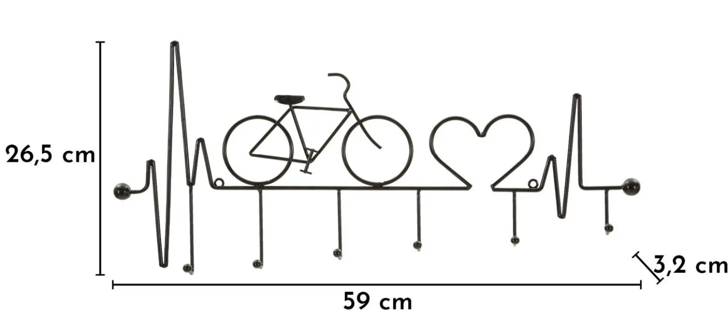 Porte-vélos mural métal Noir