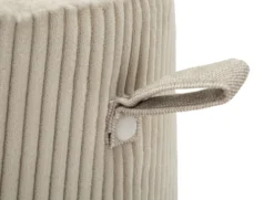 Pouf conique Dublin Tissu doux Beige