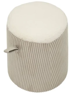 Pouf conique Dublin Tissu doux Beige