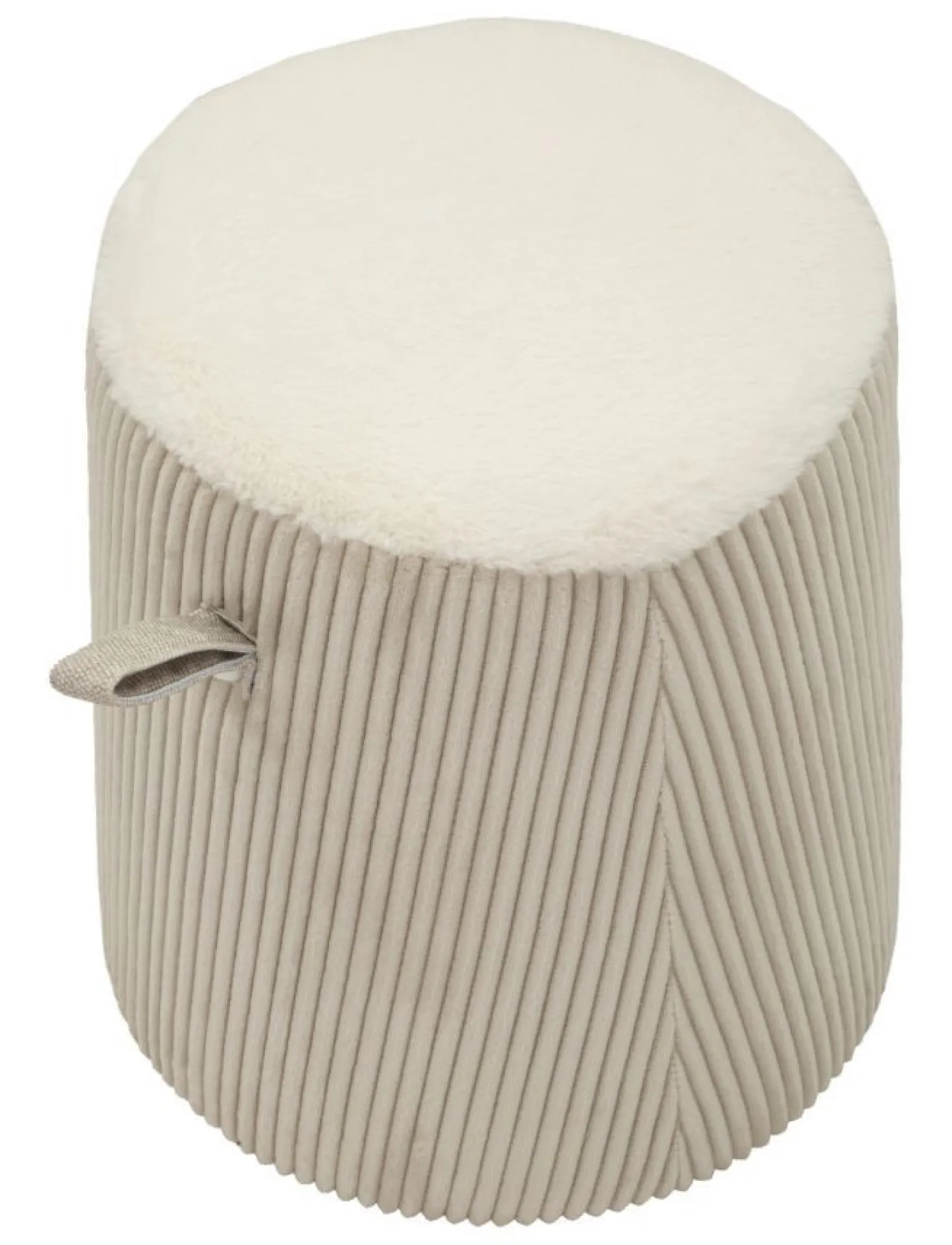 Pouf conique Dublin Tissu doux Beige