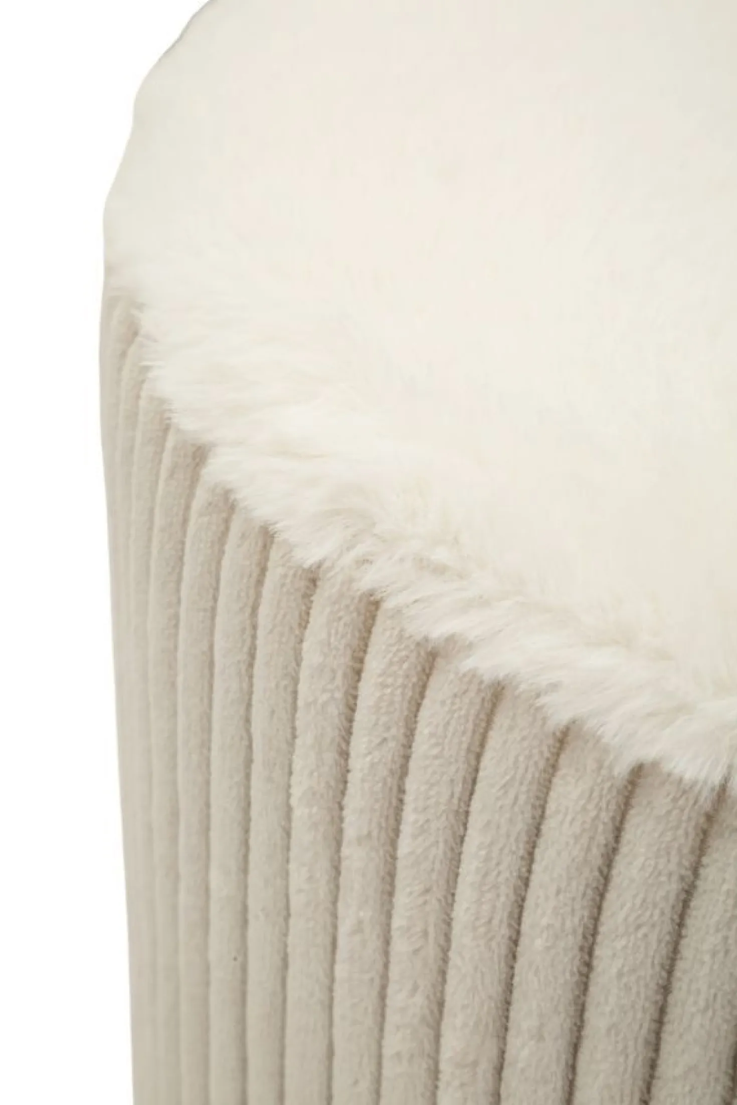 Pouf conique Dublin Tissu doux Beige