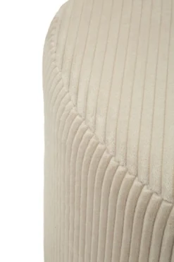 Pouf cœur Dublin Tissu plissé Crème