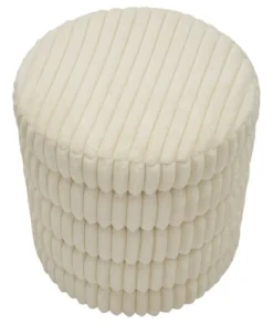 Pouf Levels Tissu crème