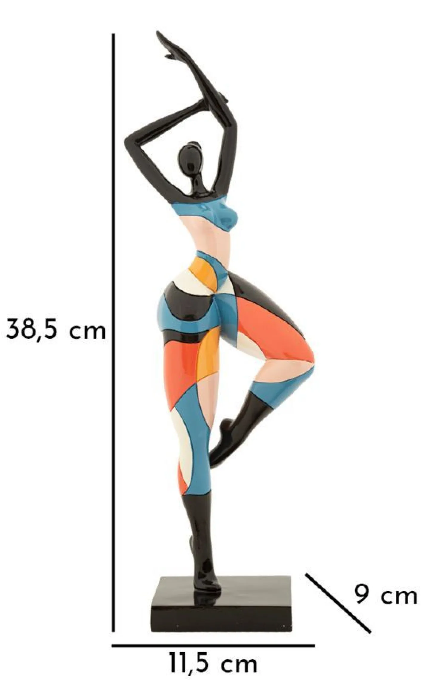 Sculpture Danseuse Rubic Polyrésine Multicolore