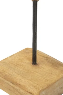 Sculpture en cœur Teck recyclé marron