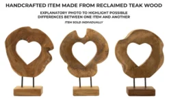 Sculpture en teck recyclé Hasi Bois Naturel