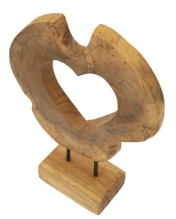 Sculpture en teck recyclé Hasi Bois Naturel
