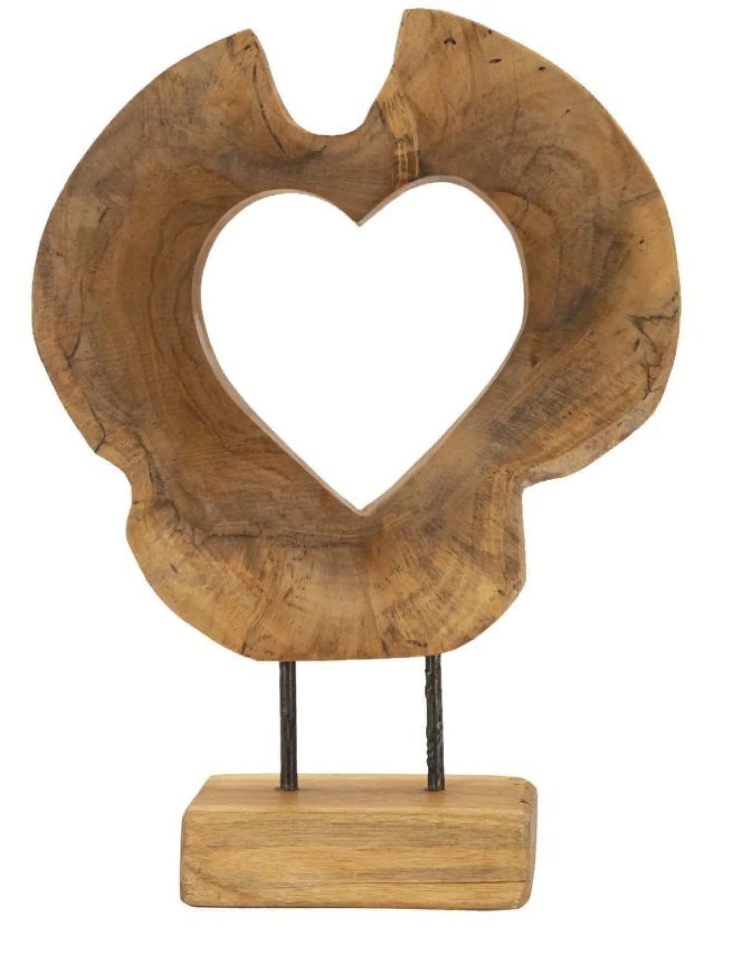 Sculpture en teck recyclé Hasi Bois Naturel