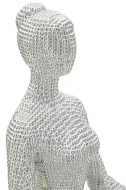 Sculpture Femme Yoga Silver Argent