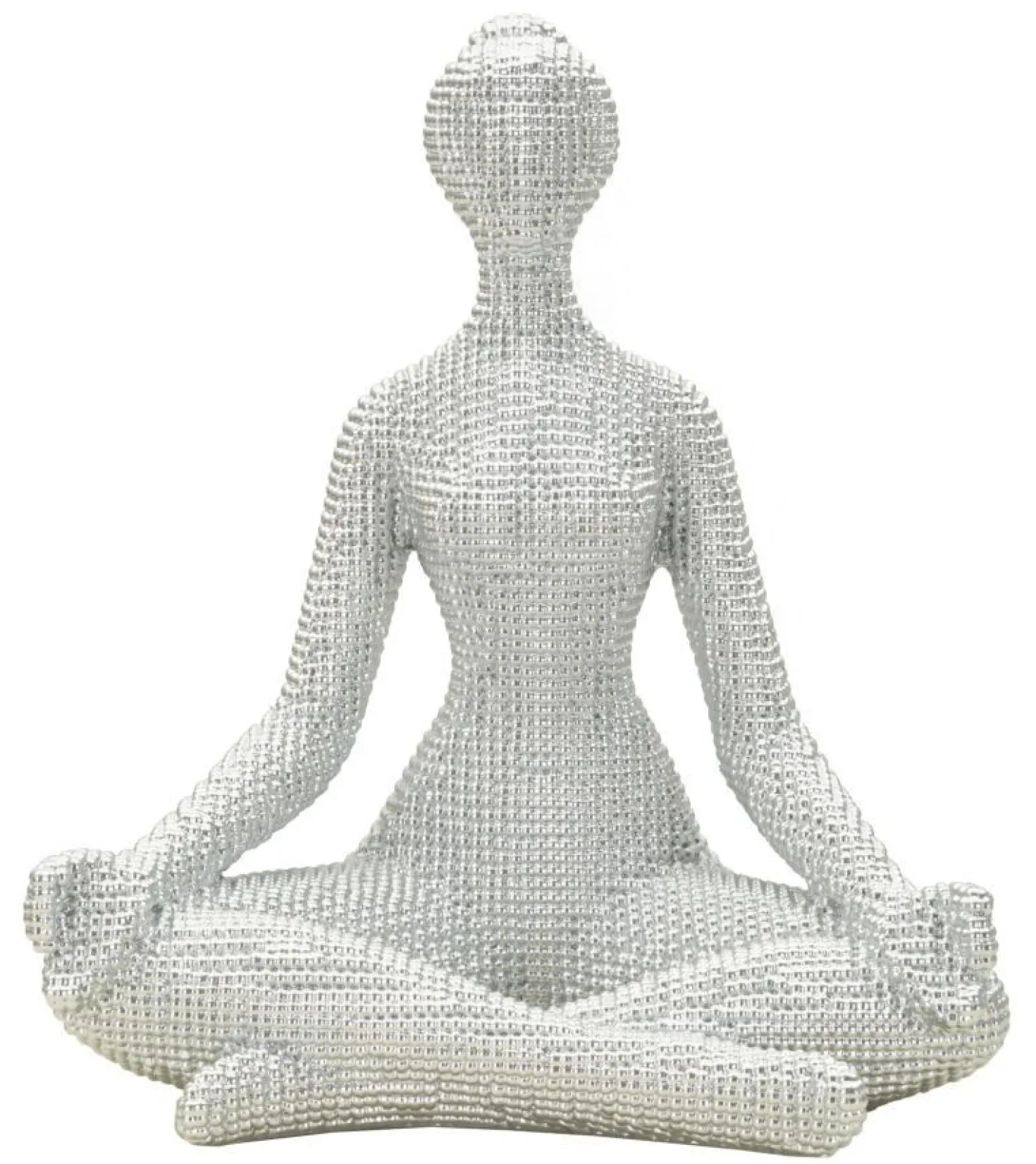 Sculpture Femme Yoga Silver Argent