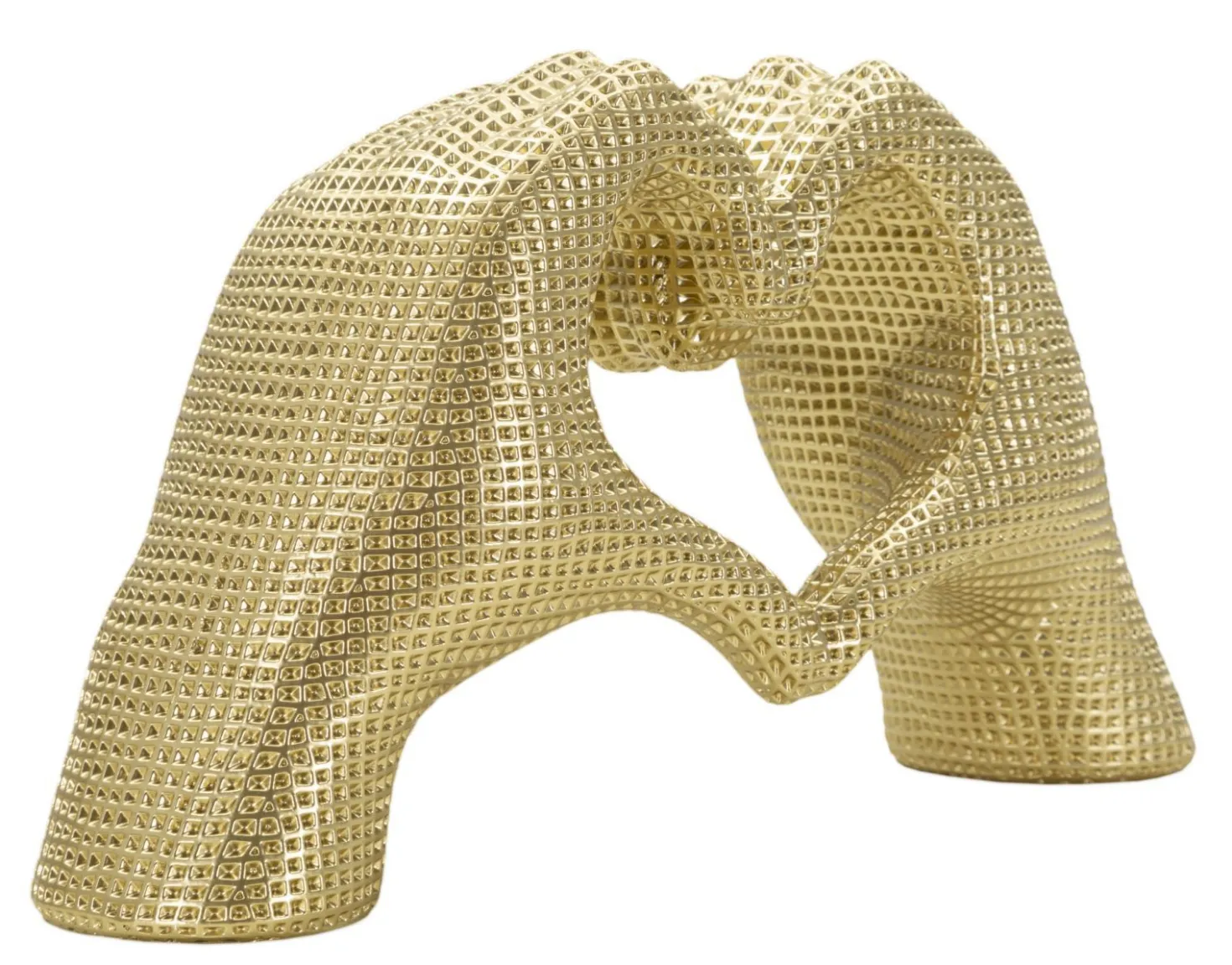 Sculpture Lover Gold Mains entrelacées cœur