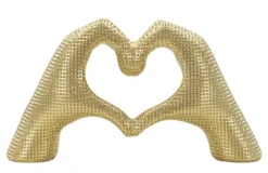 Sculpture Lover Gold Mains entrelacées cœur