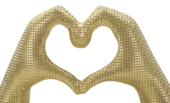Sculpture Lover Gold Mains entrelacées cœur