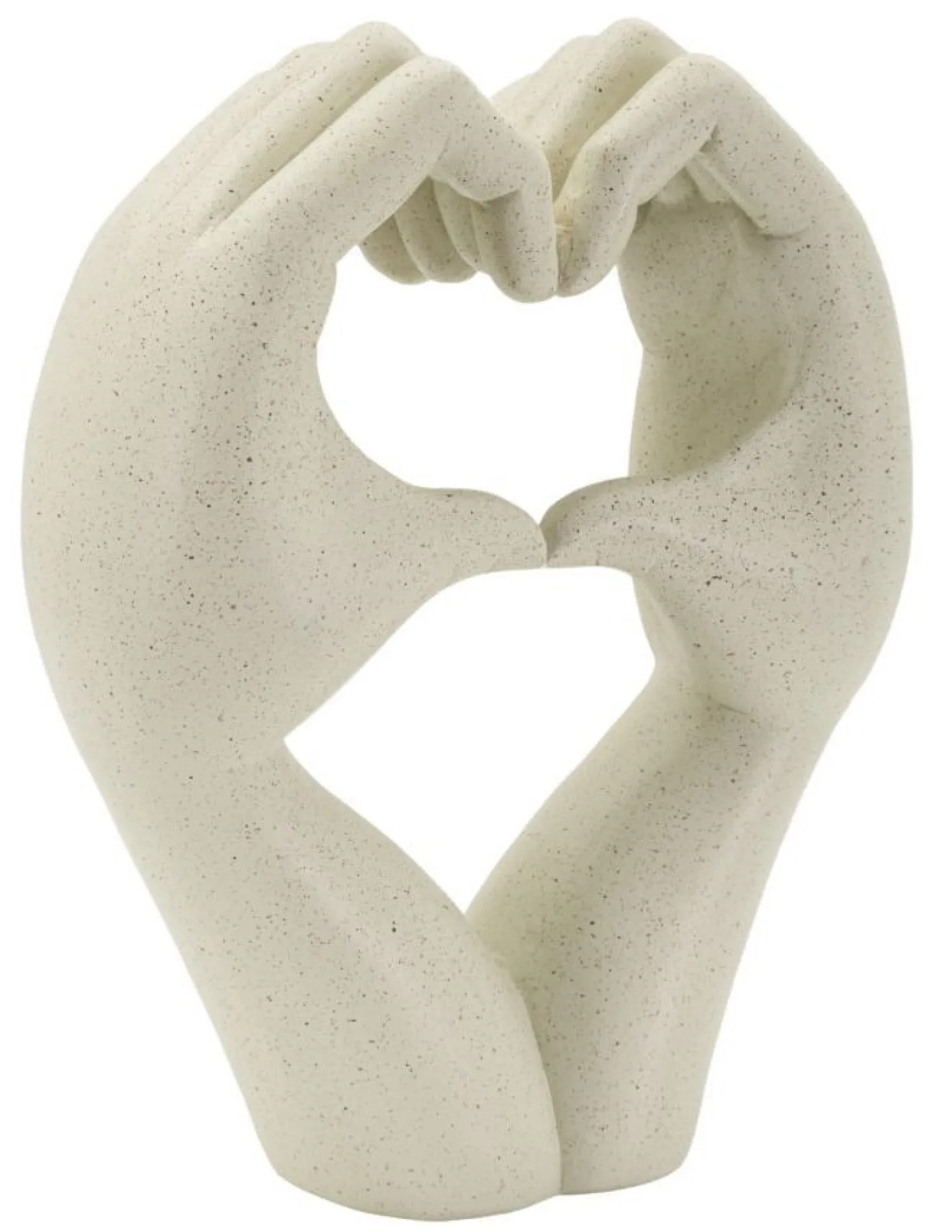 Sculpture Love Stons en résine beige