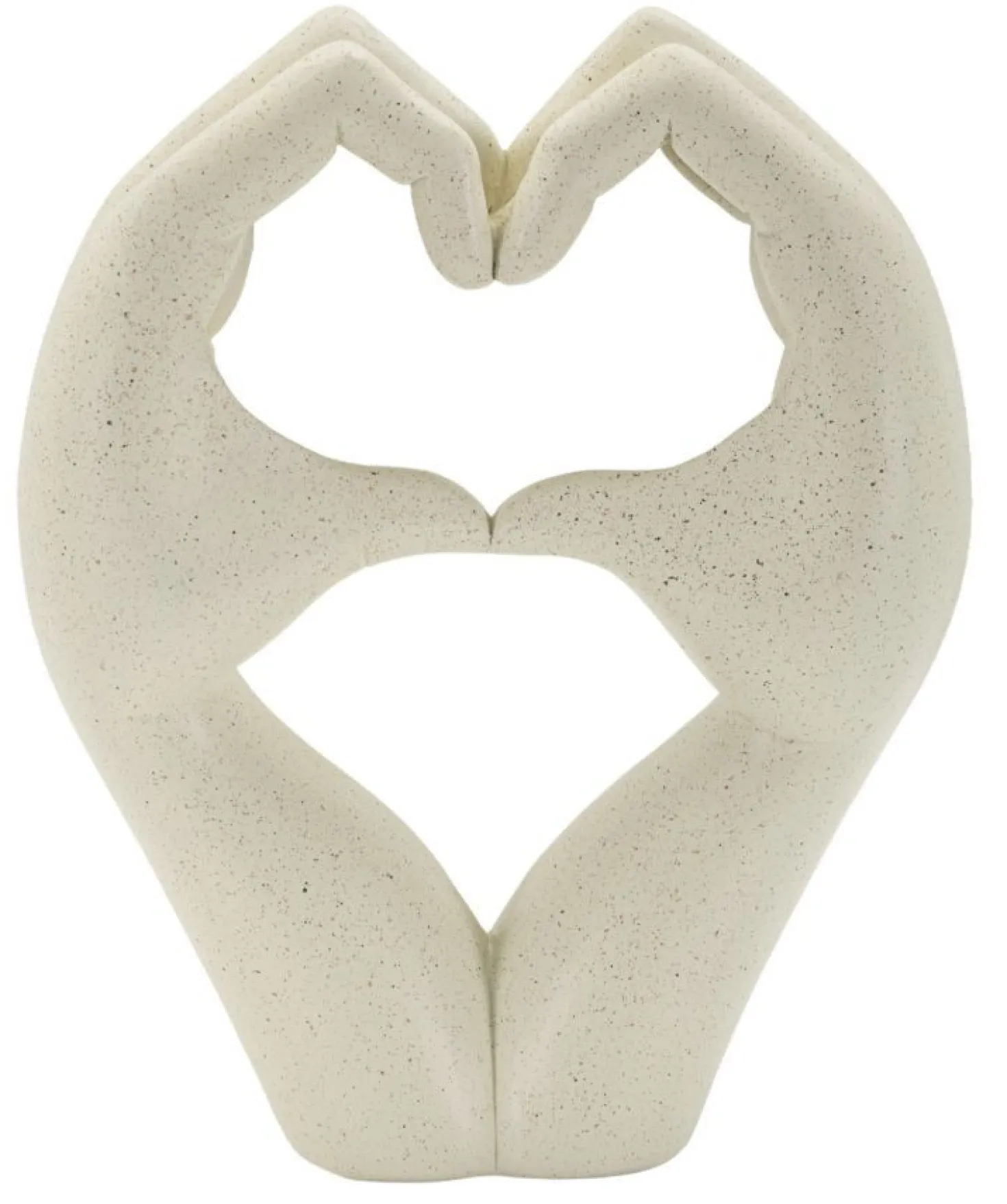 Sculpture Love Stons en résine beige