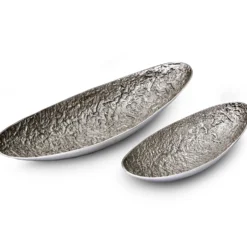 Set de 2 plateaux Camilla Nickel