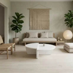 Set de 2 tables basses design Glowik Blanc mat