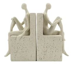 Support de Livres Stons en Pierre Miroir Beige