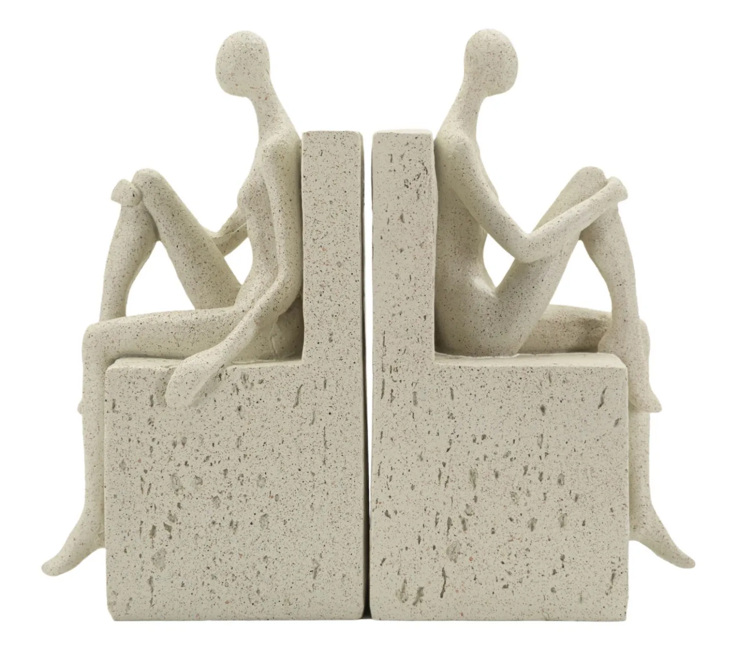 Support de Livres Stons en Pierre Miroir Beige