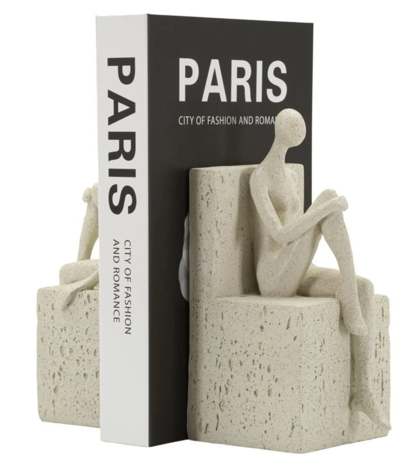 Support de Livres Stons en Pierre Miroir Beige