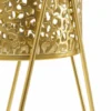 Support de vase en métal doré avec sculptures irrégulières - Ensemble de 2 pcs