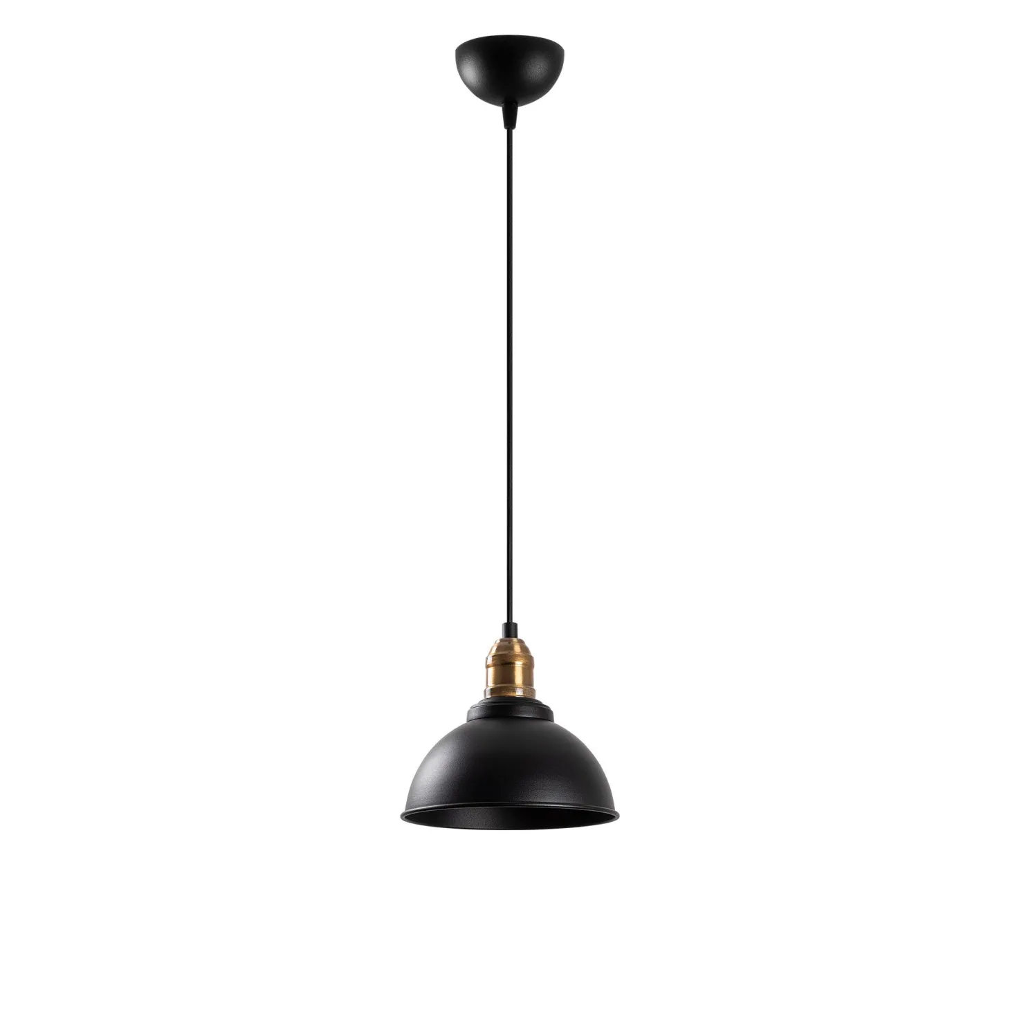 Suspension Escus Ø21cm Métal Noir et Or antique