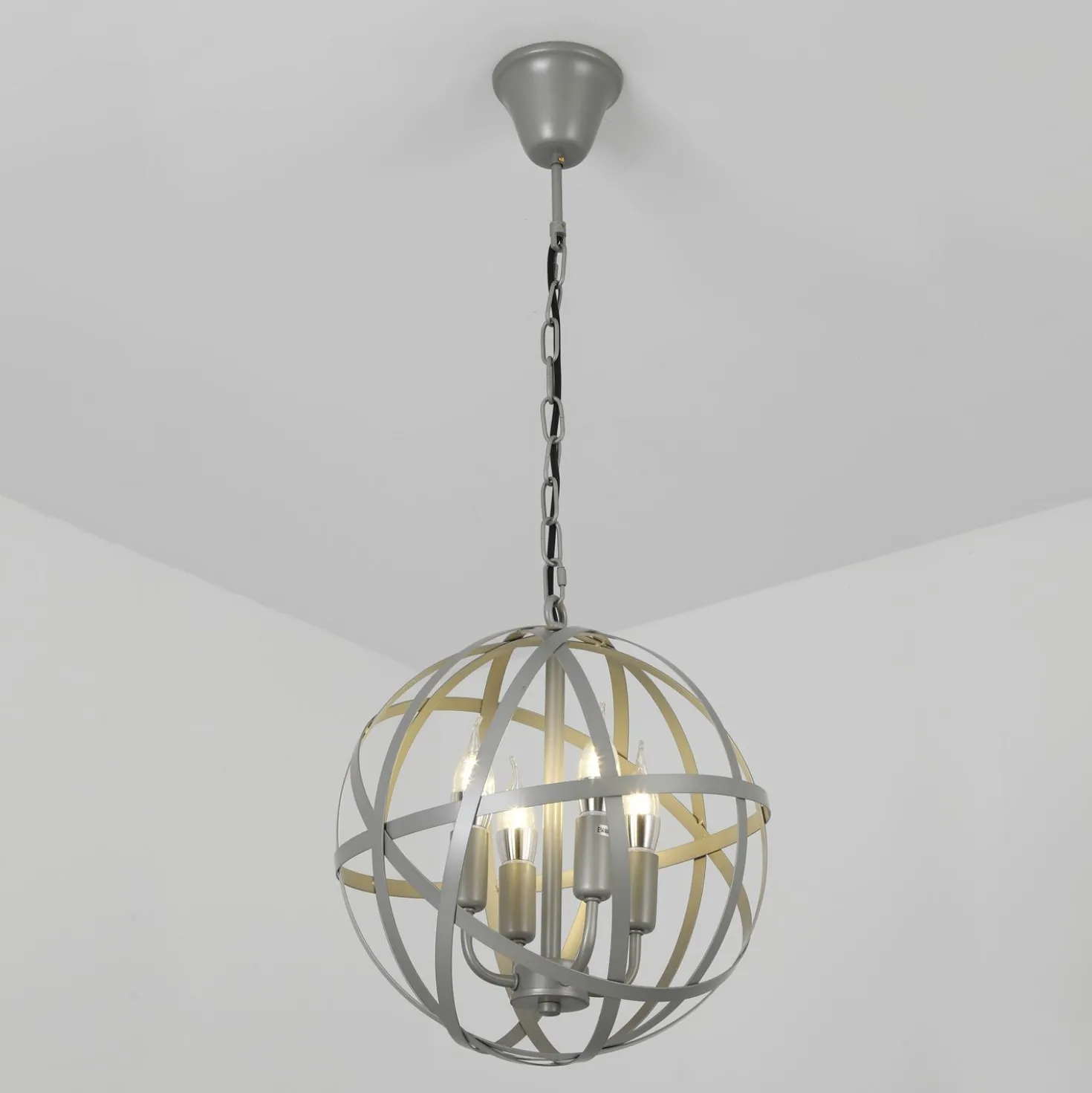Suspension Jupiter Métal Gris