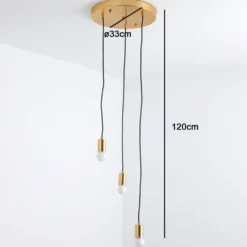 Suspension Triplado Métal Or