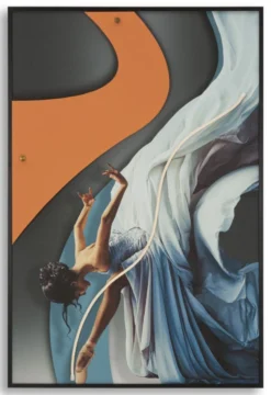 Tableau danseuse LED tridimensionnel 60x90 cm