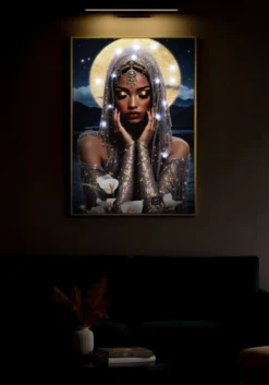 Tableau LED Venus Laqué avec Cadre