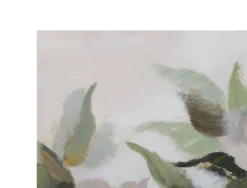Tableau mural floral fait main en bois massif tons pastel