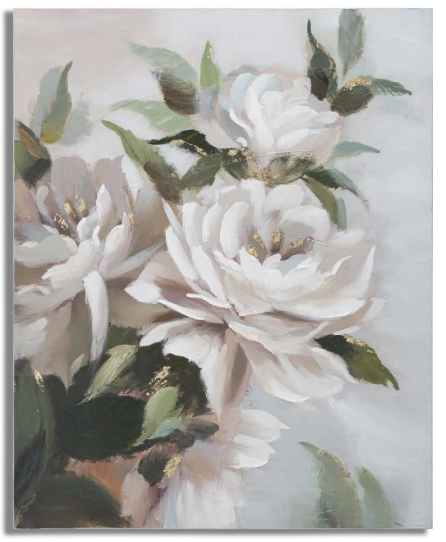 Tableau mural floral fait main en bois massif tons pastel
