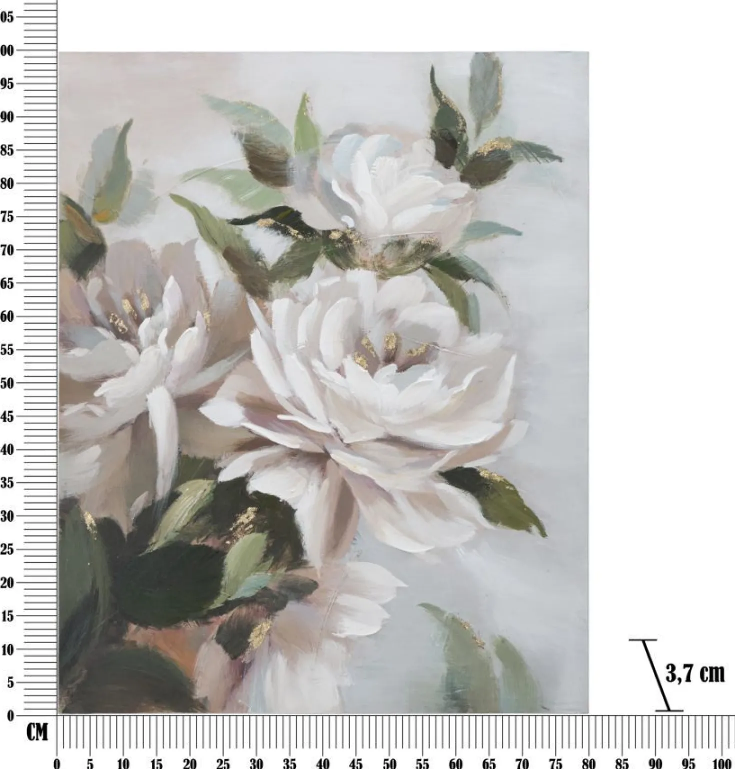 Tableau mural floral fait main en bois massif tons pastel