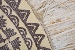 Tableau mural Malind Motifs géométriques Décorations en relief Bois massif Marron